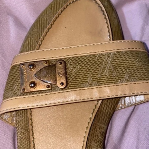 Louis Vuitton Canvas Denim Kitten Heels - Picture 3 of 5